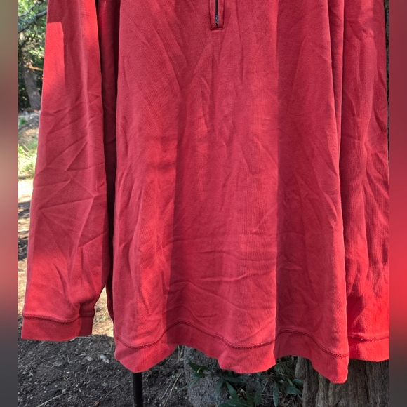 Tommy Bahama Burnt Orange 100%‎ Cotton Mens Quarter-Zip Pullover - Picture 4 of 7